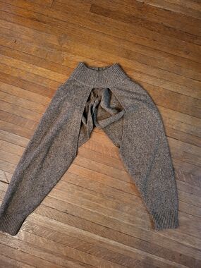 Anthropologie Brown Marled Cropped Shrug